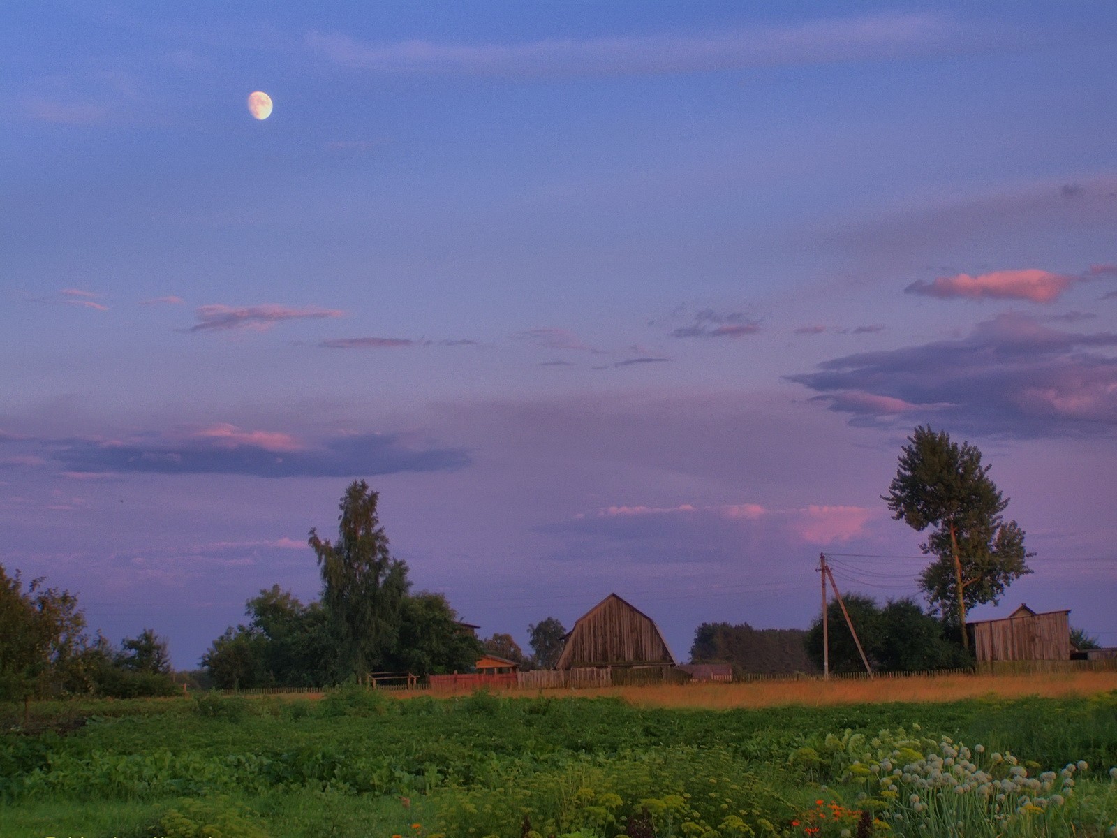 sommer land mond