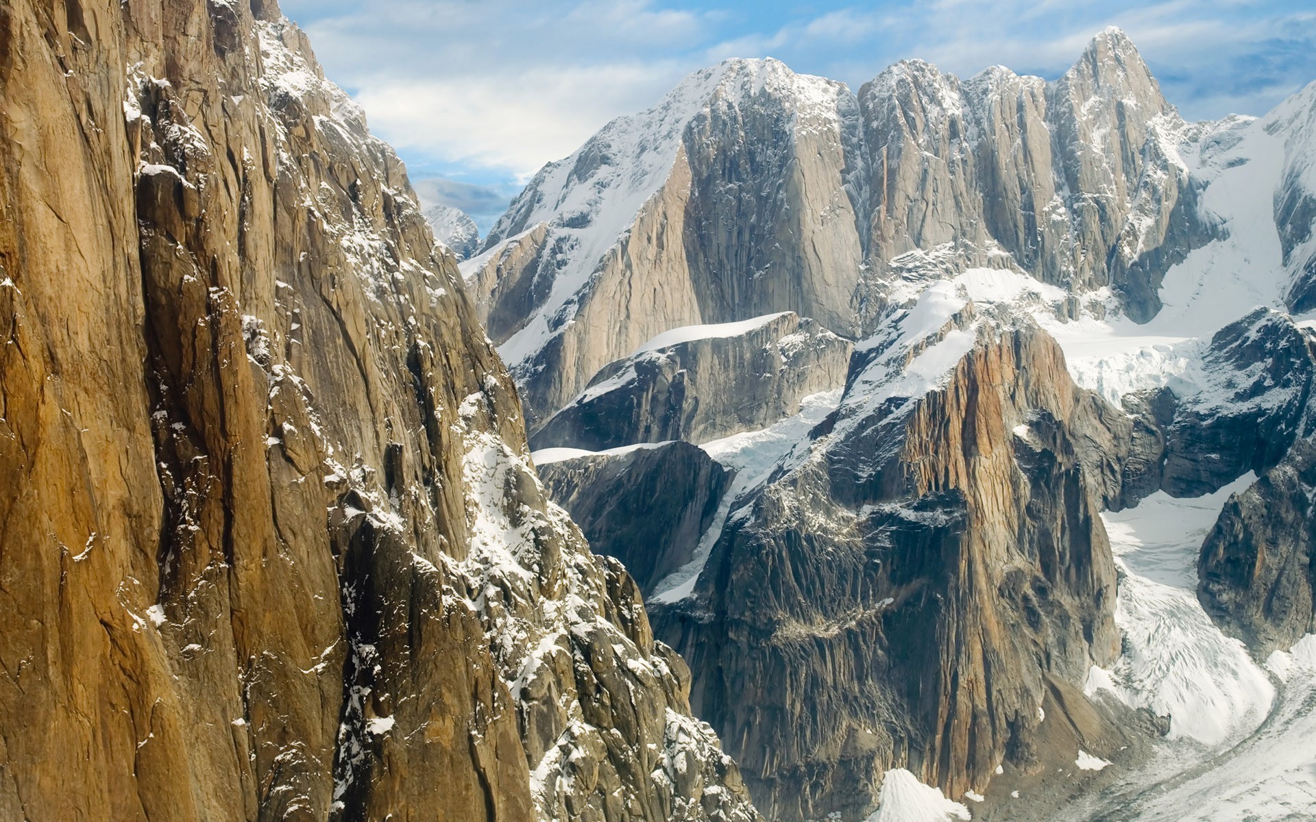 mountain rock snow