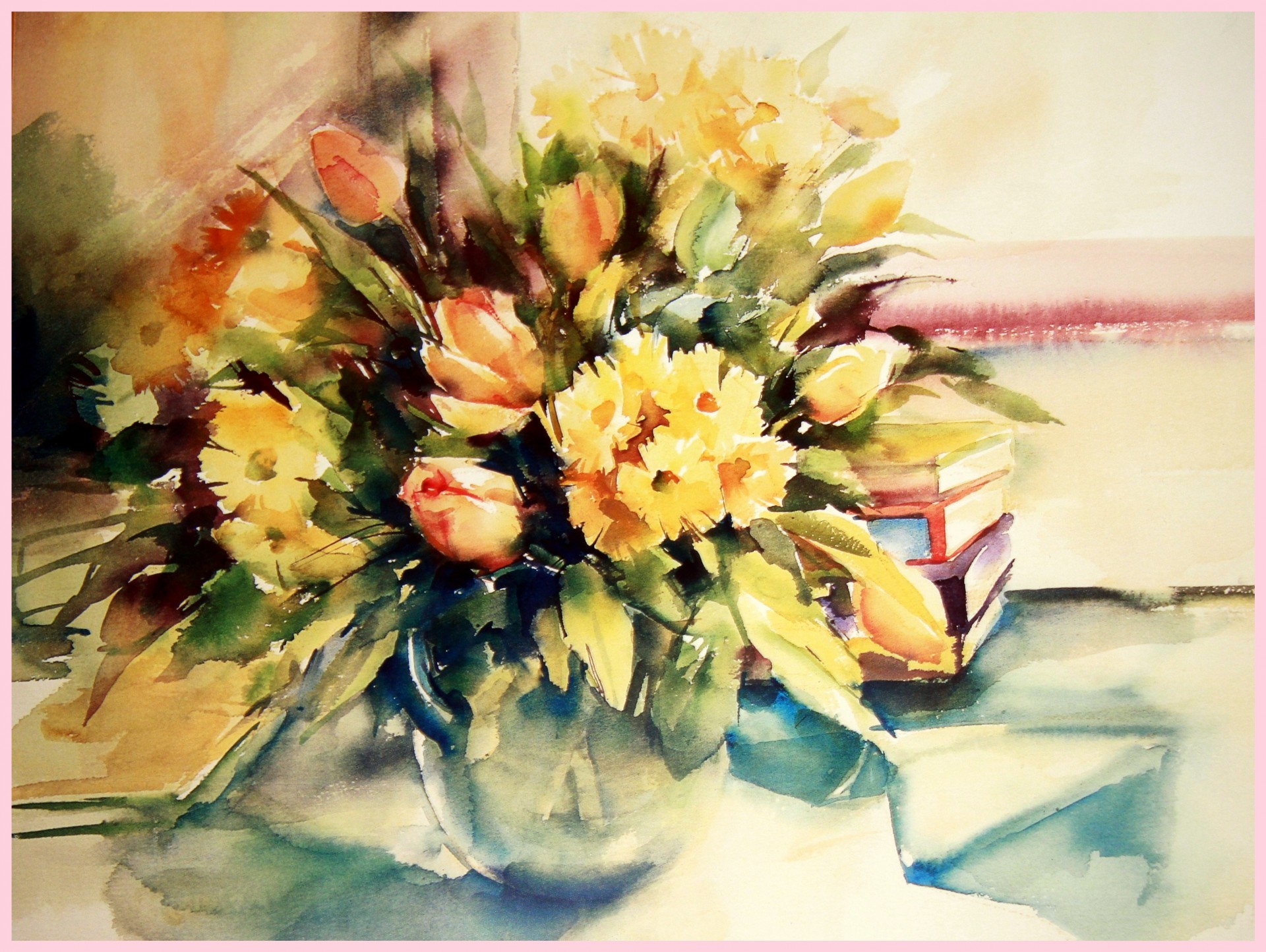 peintures peinture loge fleurs dessin aquarelle livres