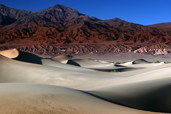 Paisaje desértico con montañas y arena