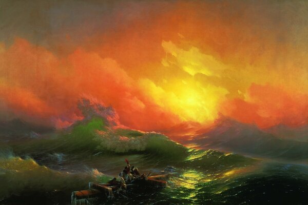 Olio di mare come vivo dal famoso dipinto di Aivazovsky