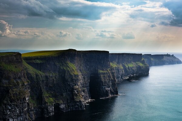 Irish cliffs, cliffs, cliffs under the clouds