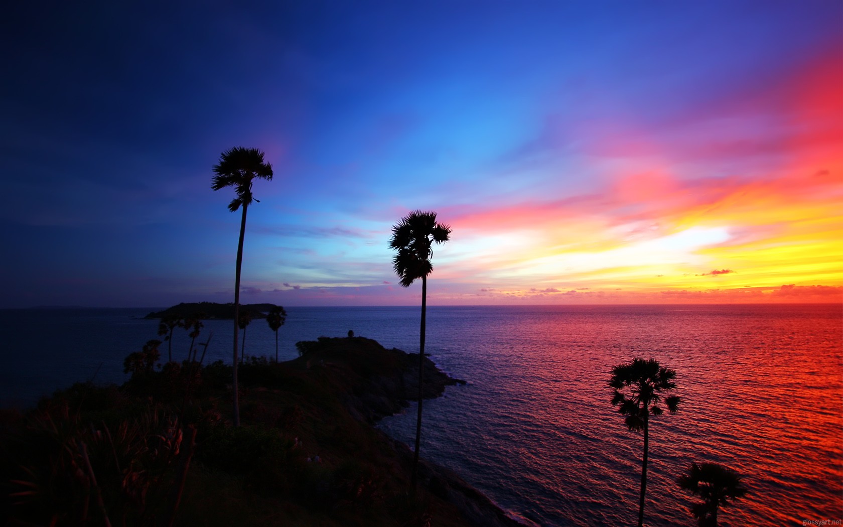 ky islands phuket thailand thailand palm trees sunset