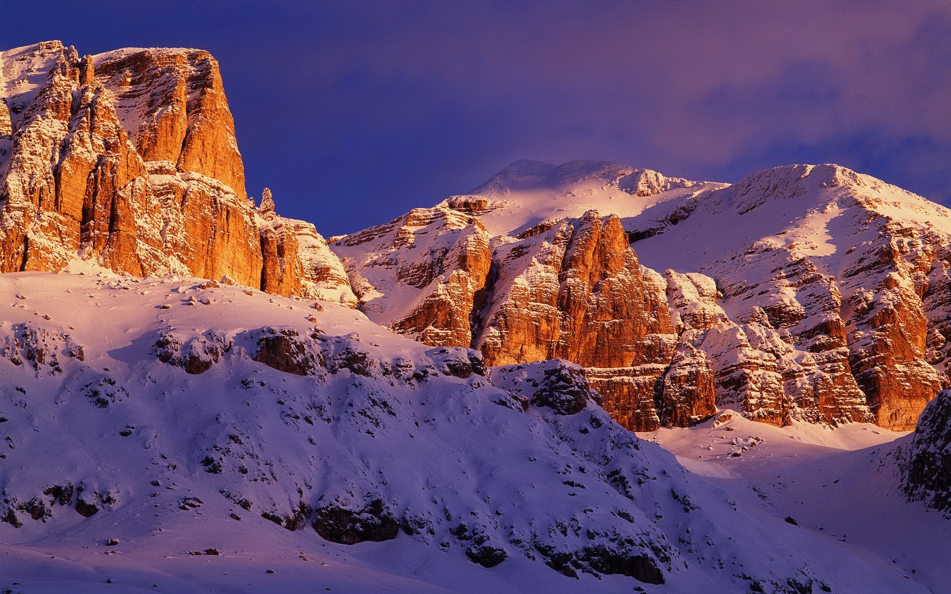 montagne neve cielo