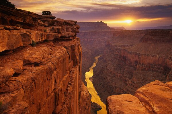 Dazzling landscape from a high canyon