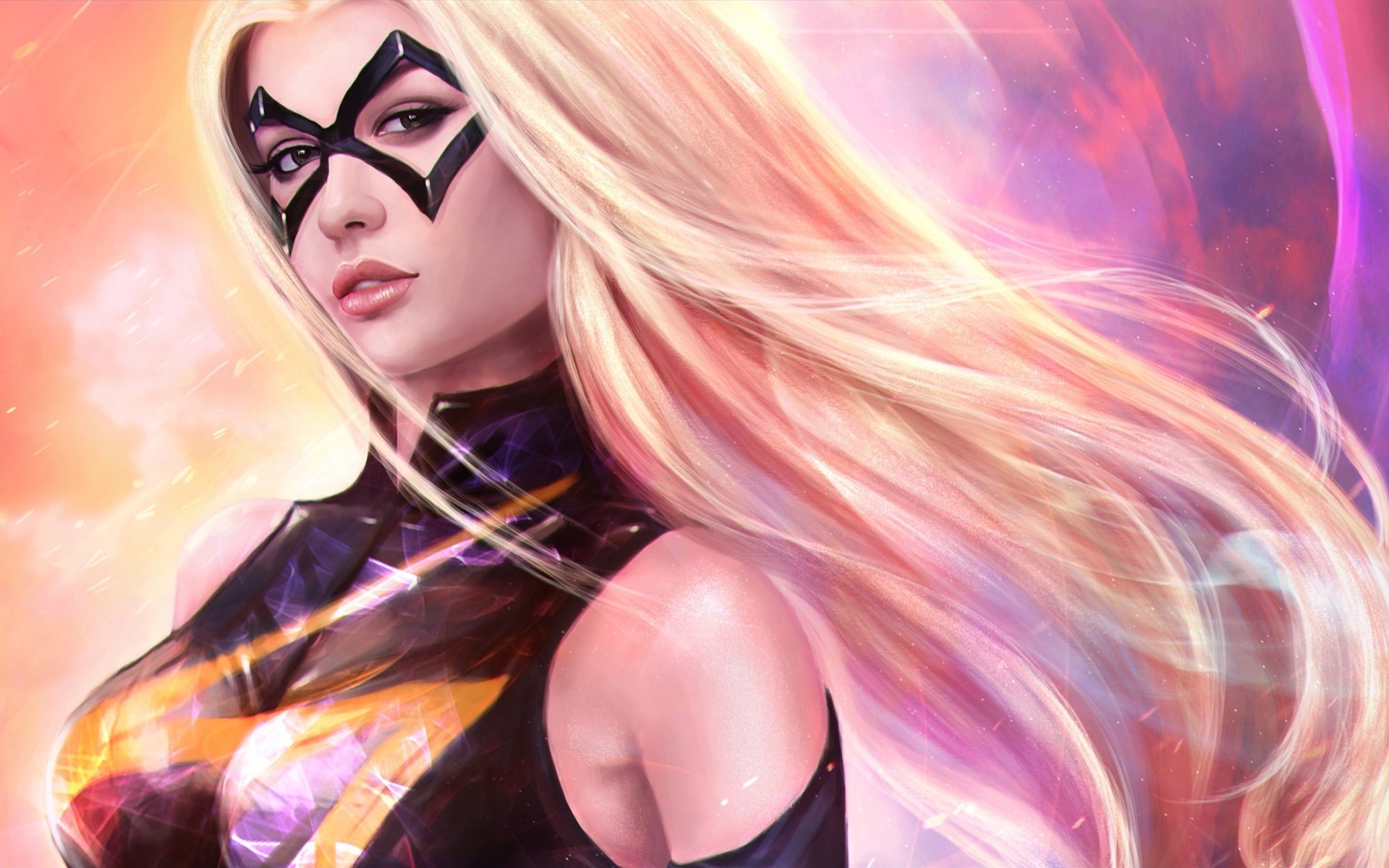 painting hair girls ms. marvel views superheroes marvel blonde