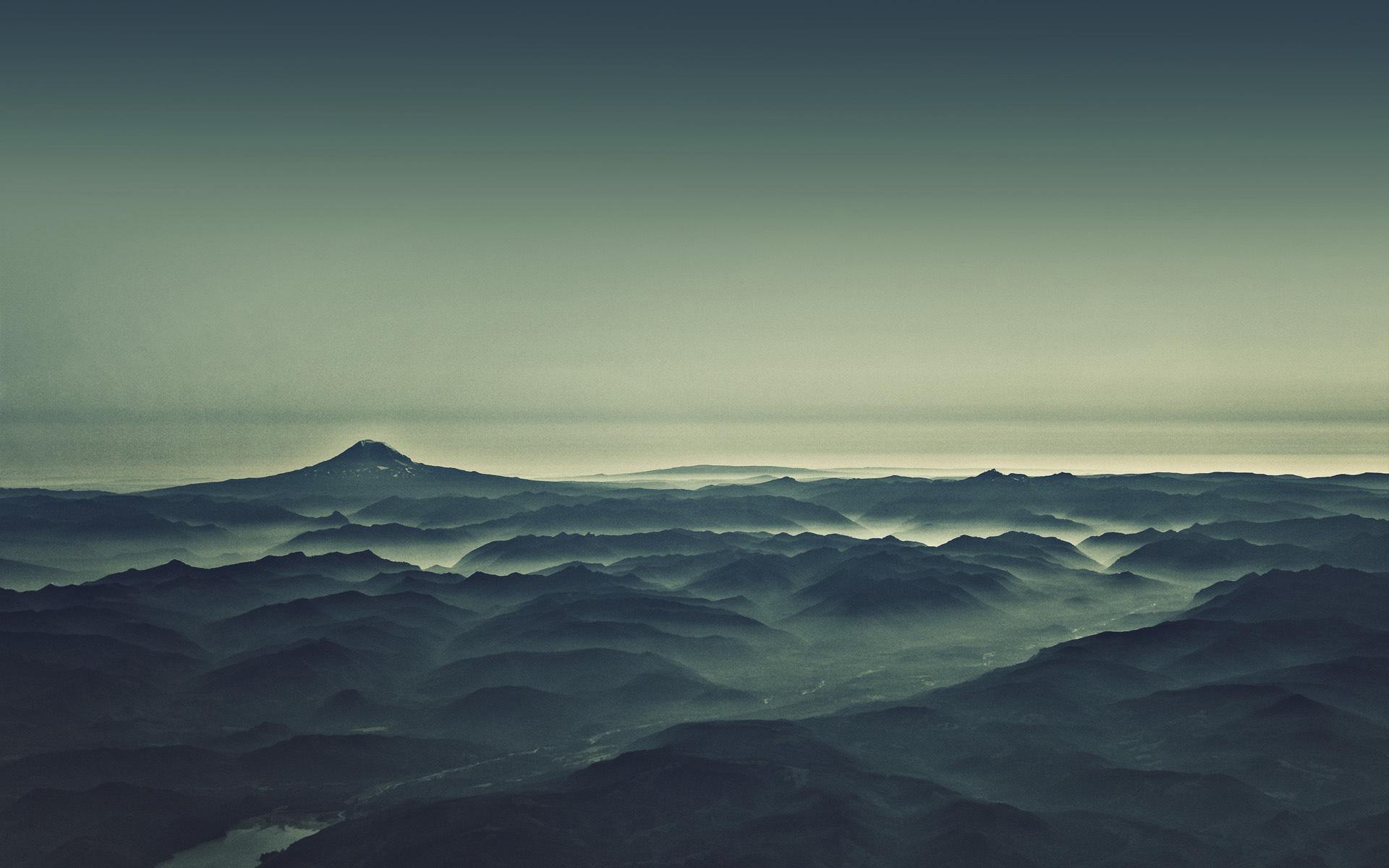 berge nebel morgen fluss