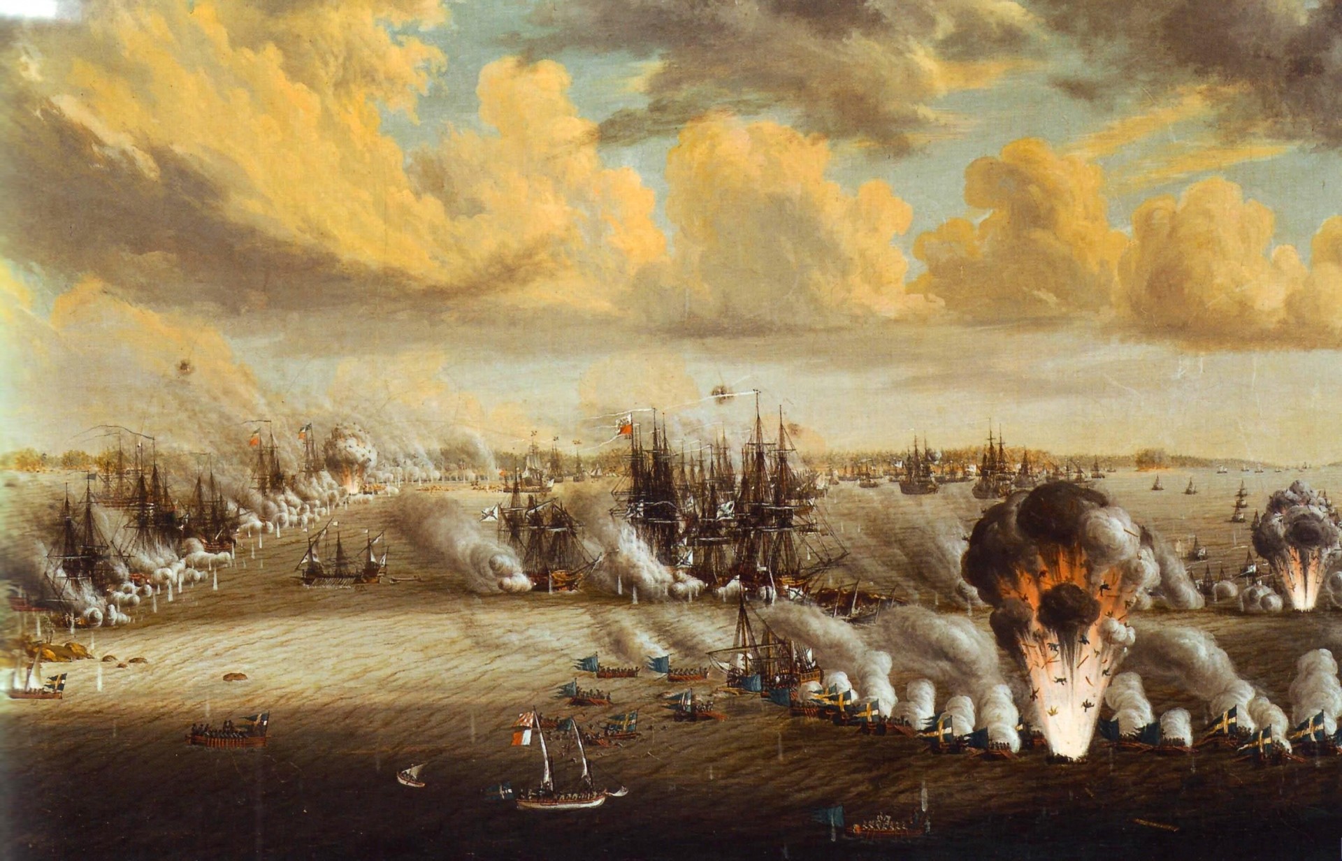 canvas pattern oil russian-swedish war decisive victory of the swedish troops titers johan schultz