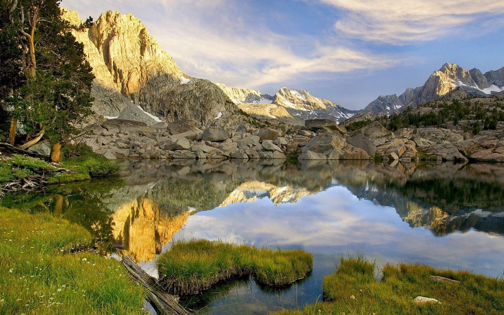 montañas piedras agua