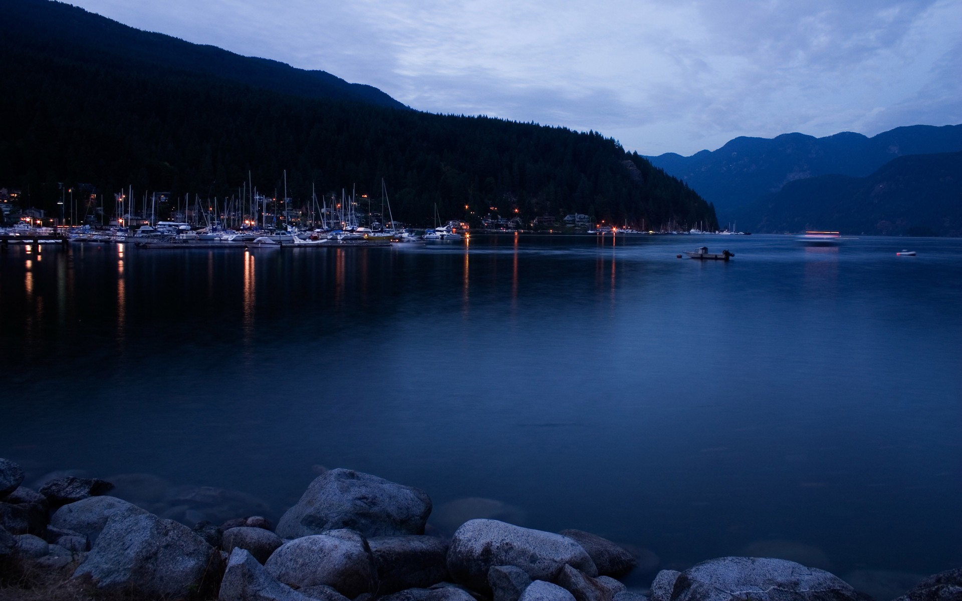 night pier light