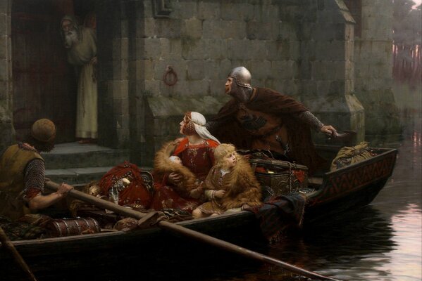 Edmund Blair Leighton s painting In Troubled Times 