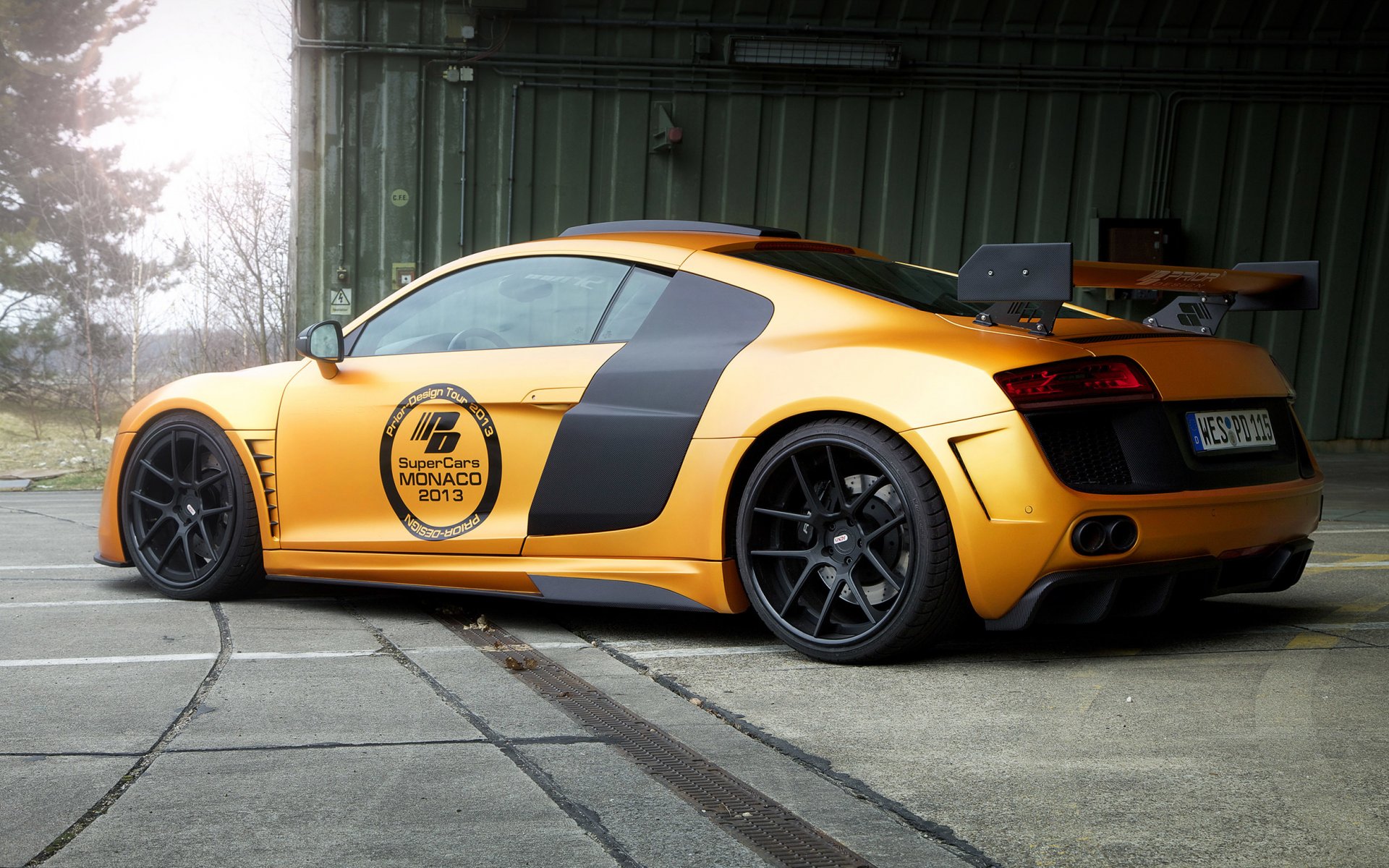 przed-design audi r8 gt850 audi r8 supersamochód tuning złoto