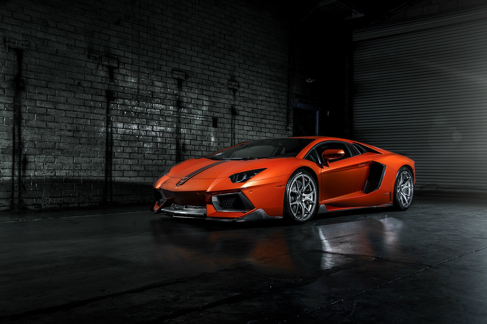 lamborghini aventador lp700-4 vorsteiner оранжевый передние влево ламборджини авентадор