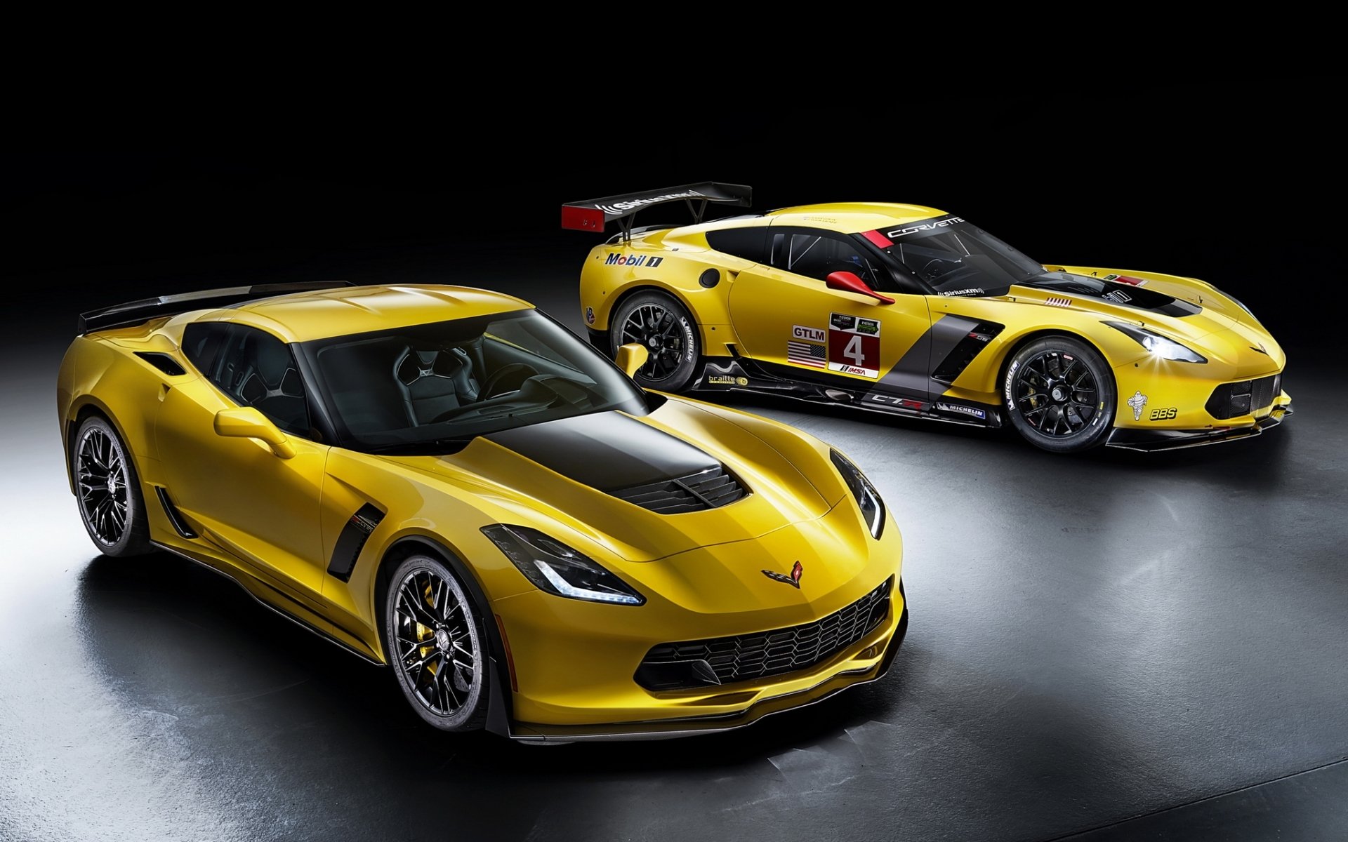 chevrolet corvette z06 c7.r gt2 chevrolet supercar avant arrière-plan