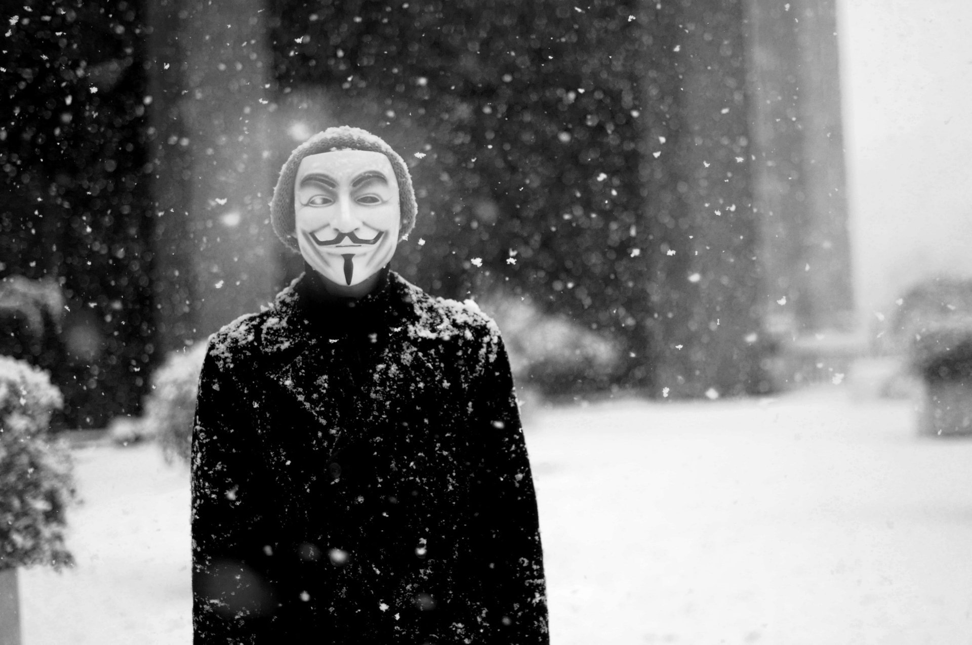 varios anónimo invierno máscara hombre guy fawkes