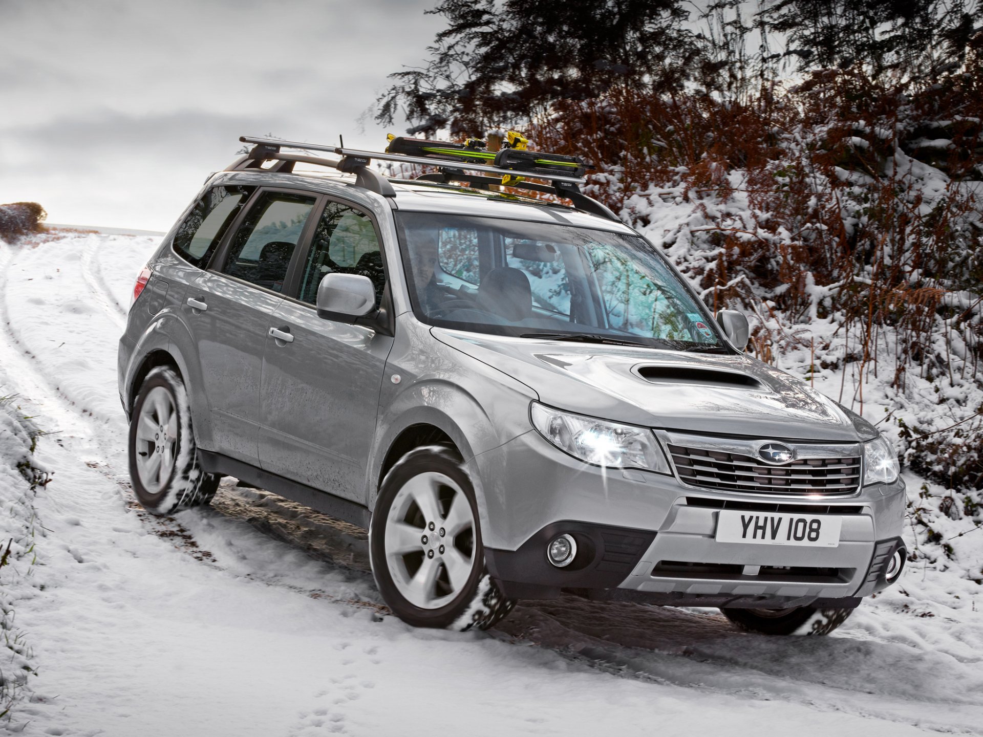 ubaru forester 2.0d великобритания-spec автомобиль авто япония субару форестер джип внедорожник обои английская версия англия снег зима