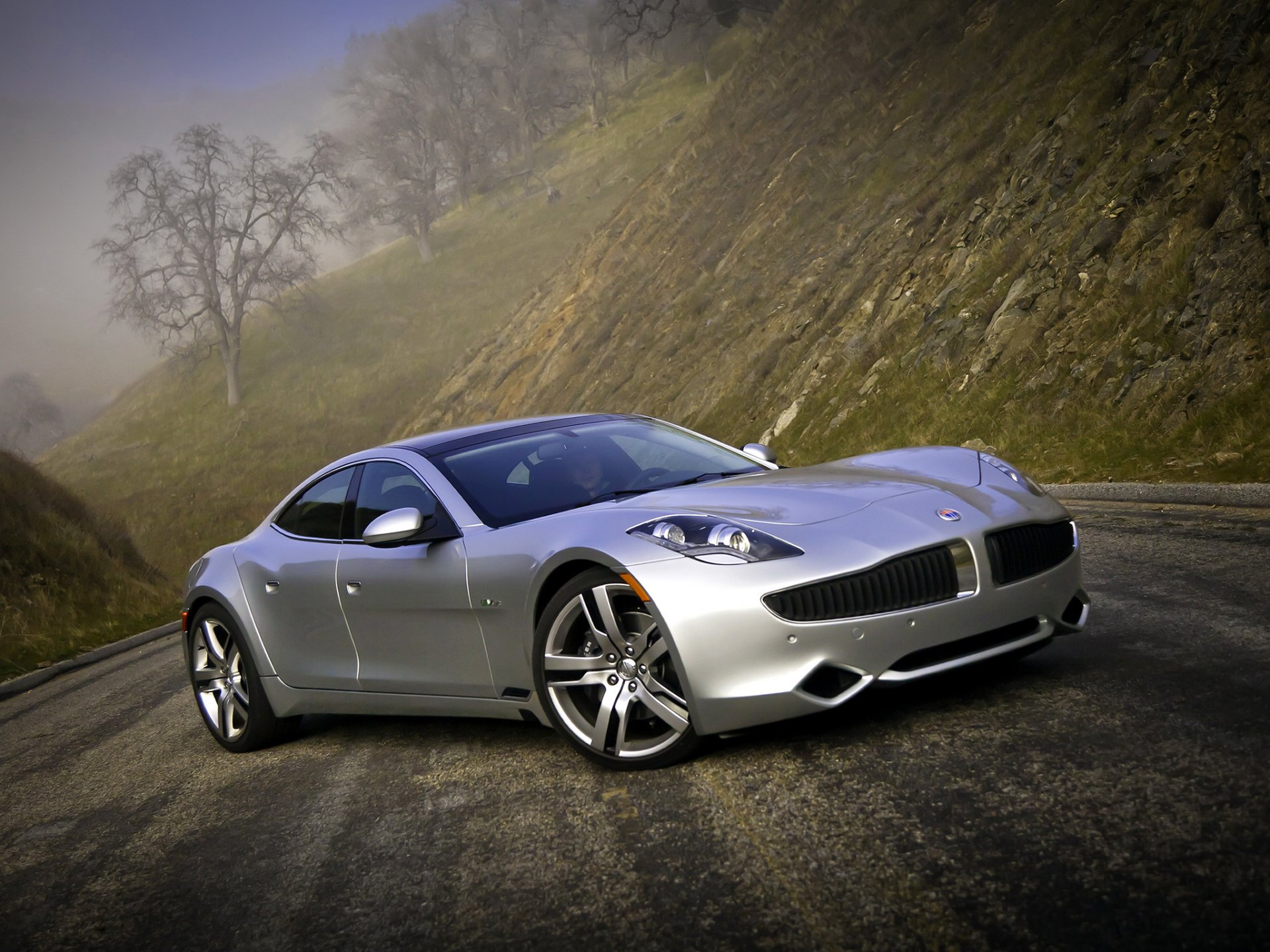 car car fisker karma gray road fisker ever