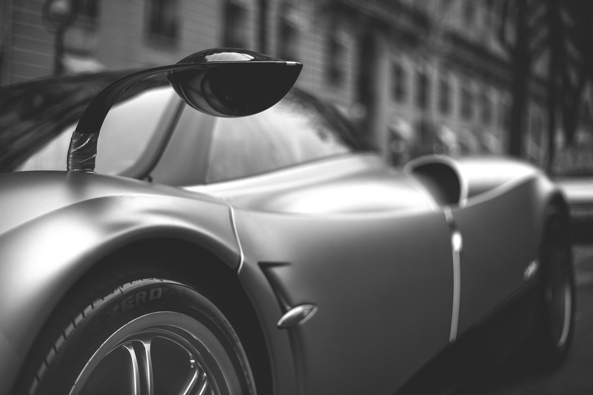 pagani huayra grey background