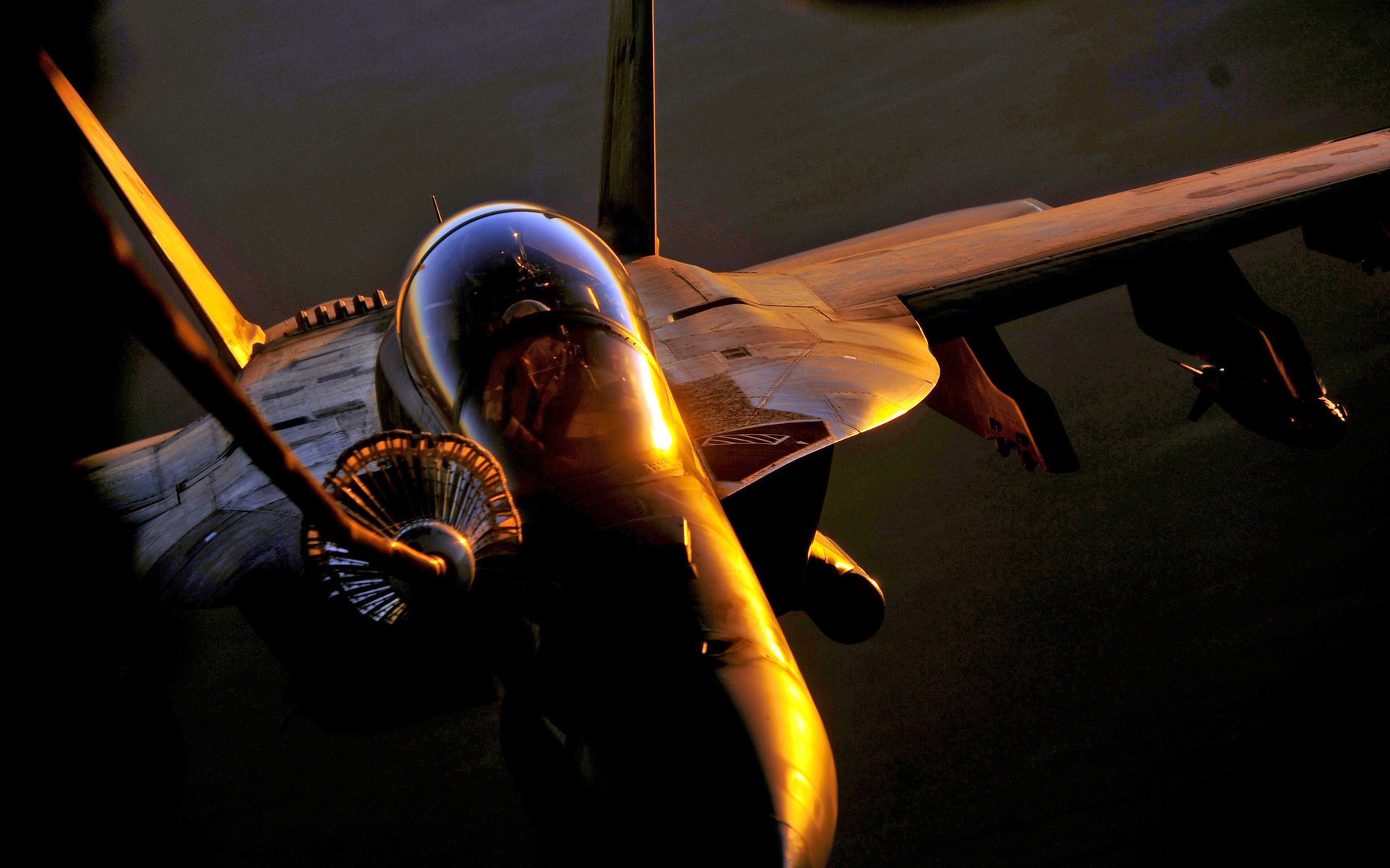 bomb refueling hose fa-18 pilots the sun