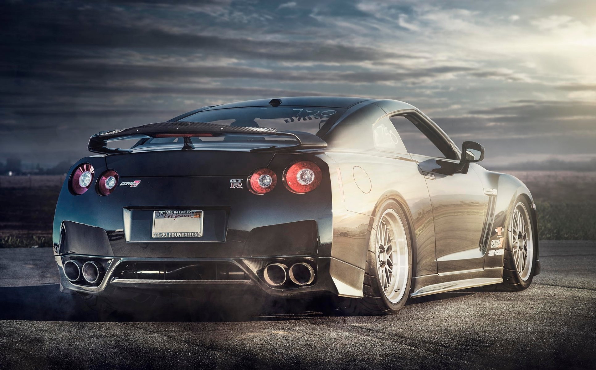 nissan gt-r автомобиль альфа r35 черный сзади ниссан