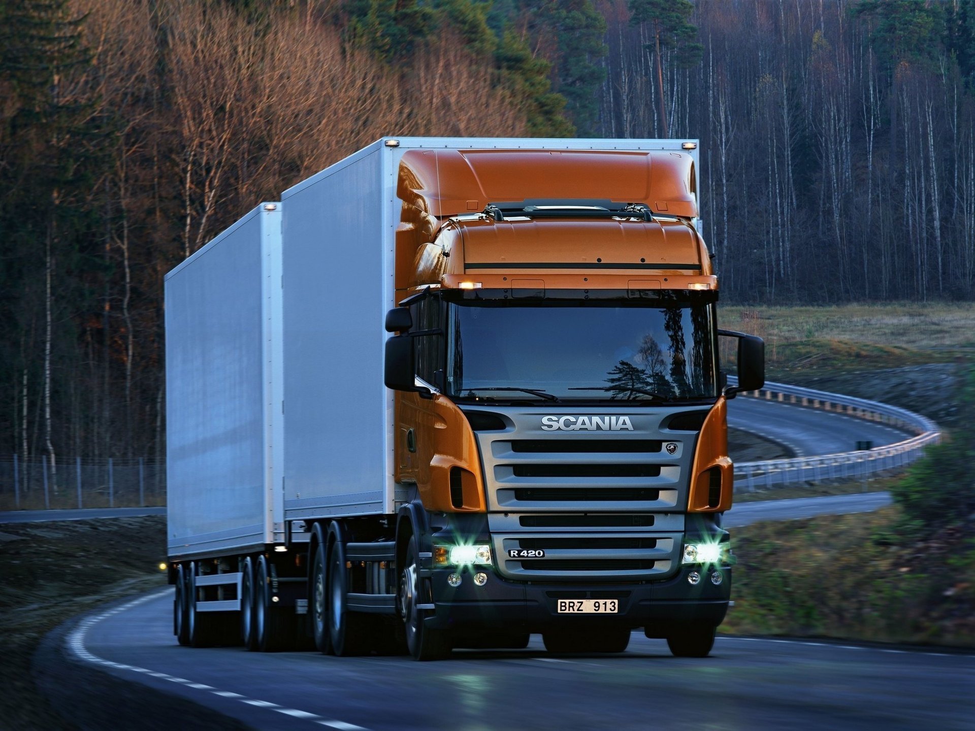 bosque r420 scania camión remolque carretera