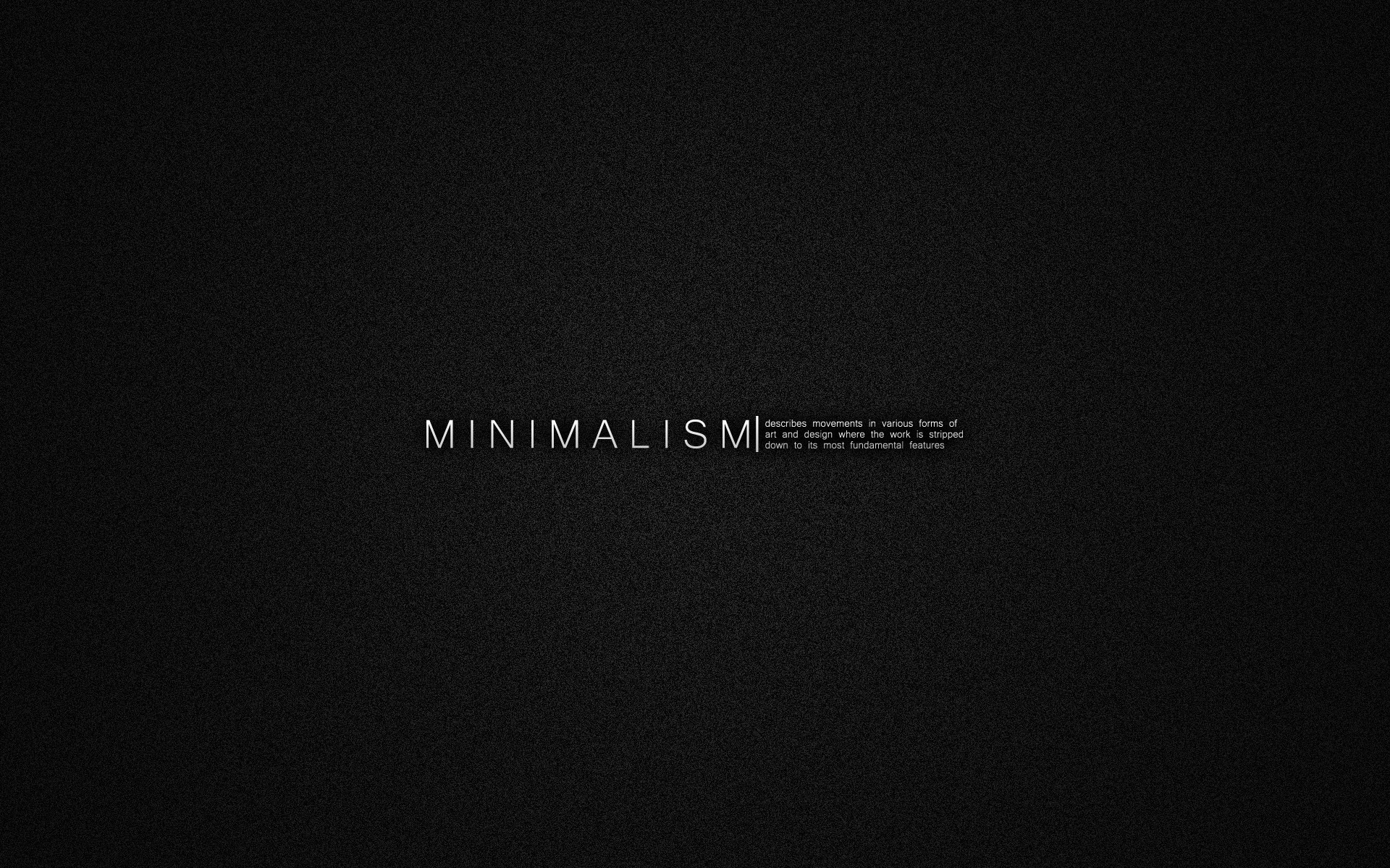 minimalism a title the text