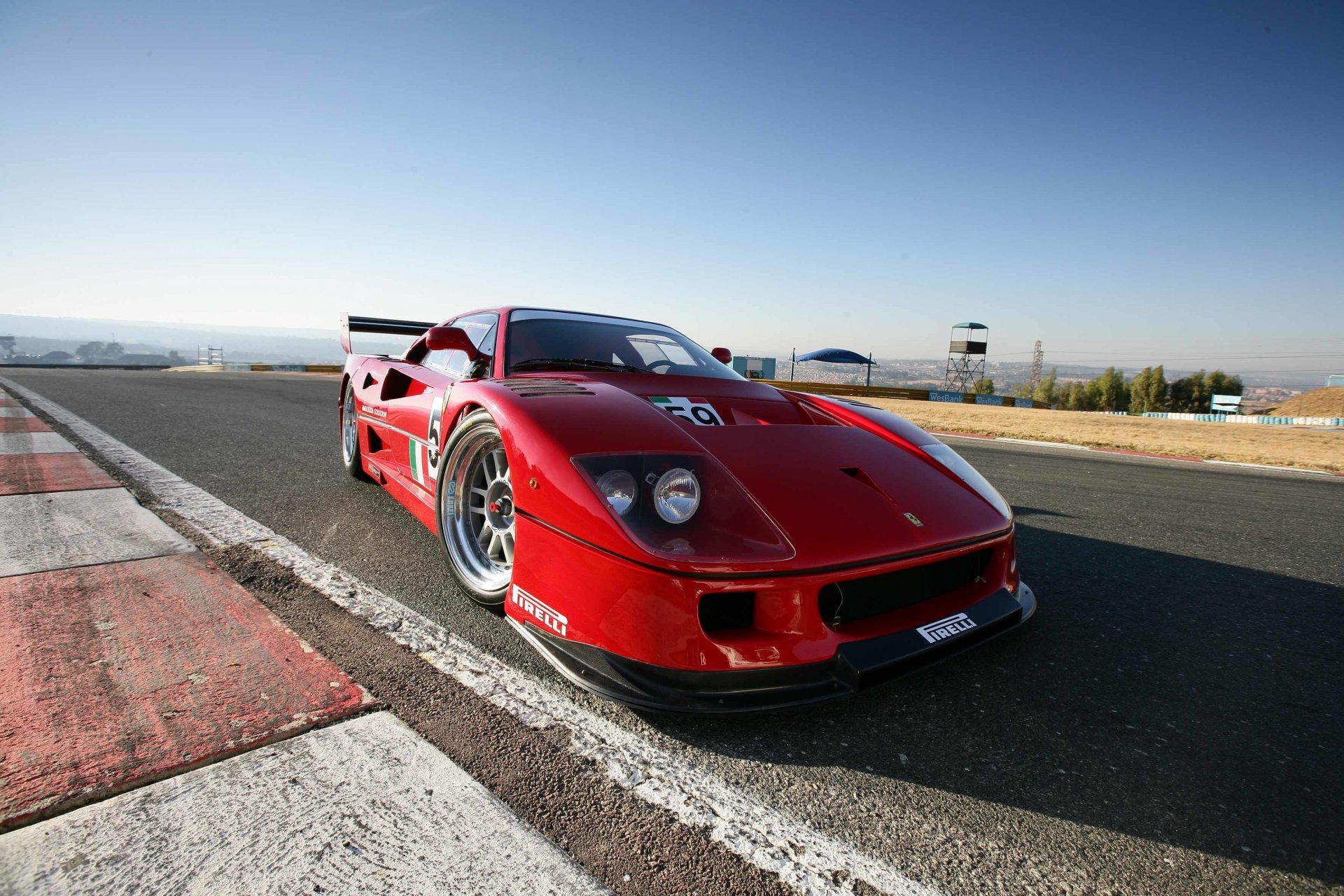 ferrari f40 coche auto superdeportivo vista frontal