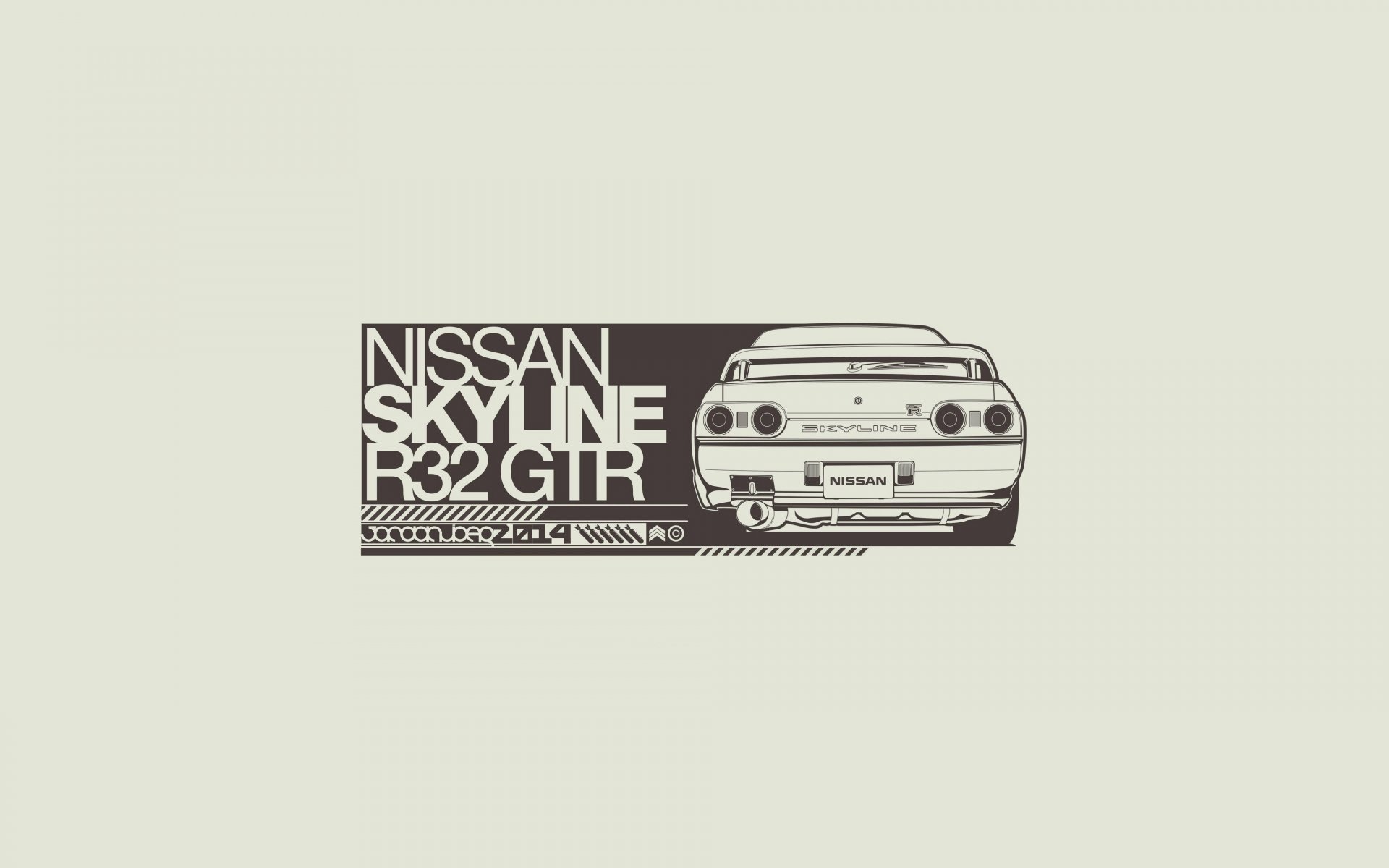 nissan skyline gt-r r32 jdm nissan skyline gtr disegno di arte