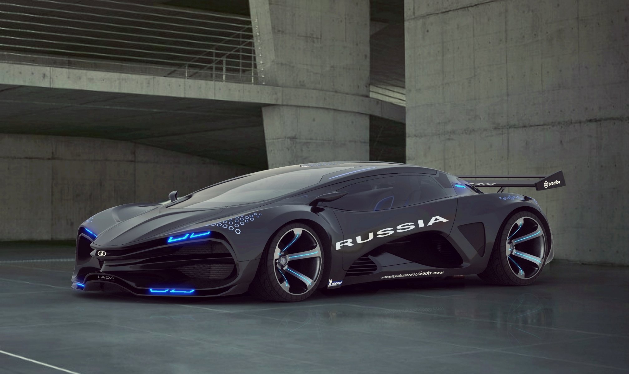 lada raver raven concepto concepto superdeportivo llantas faros rusia