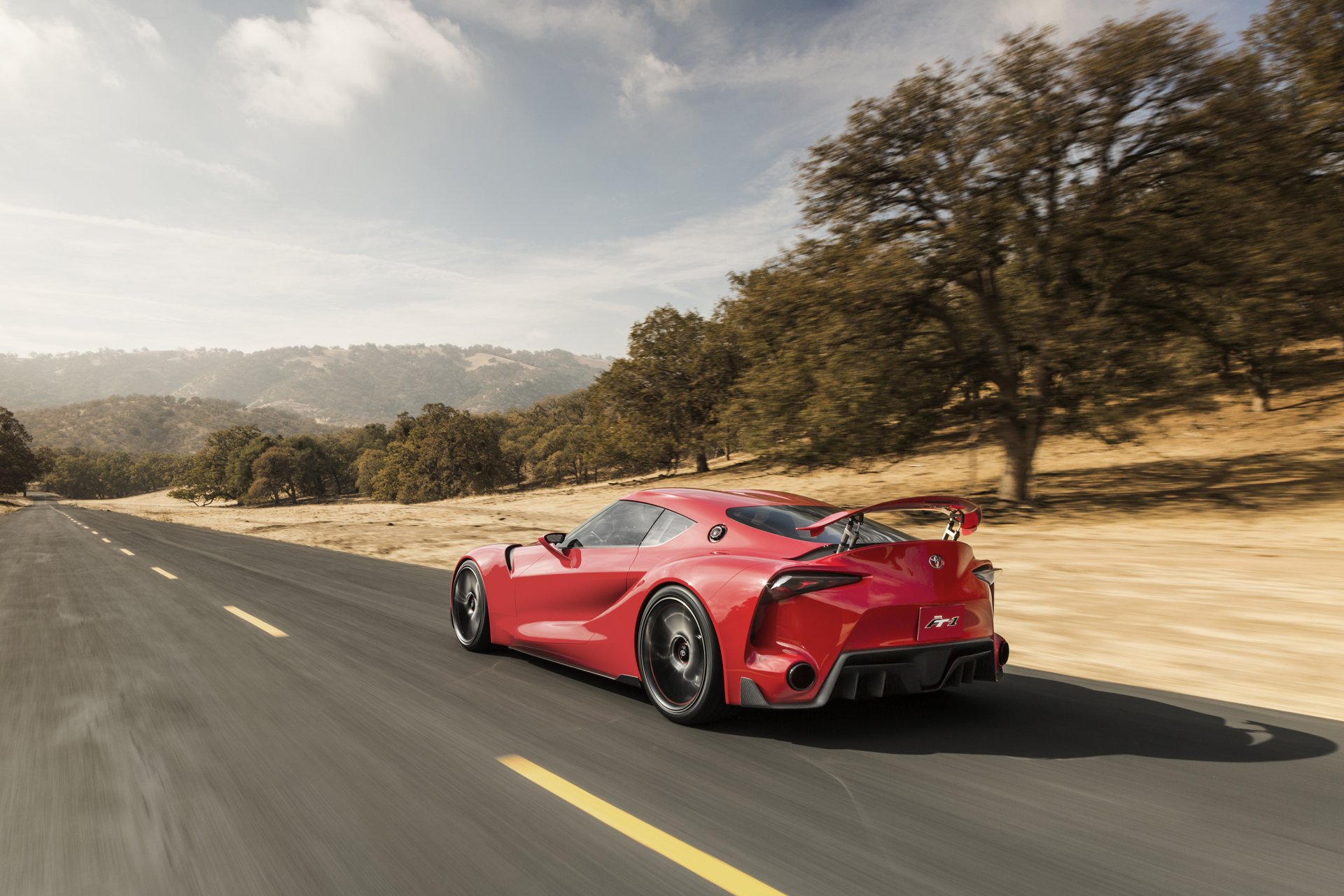 toyota ft-1 concepto coche velocidad carretera bonito fondo de pantalla