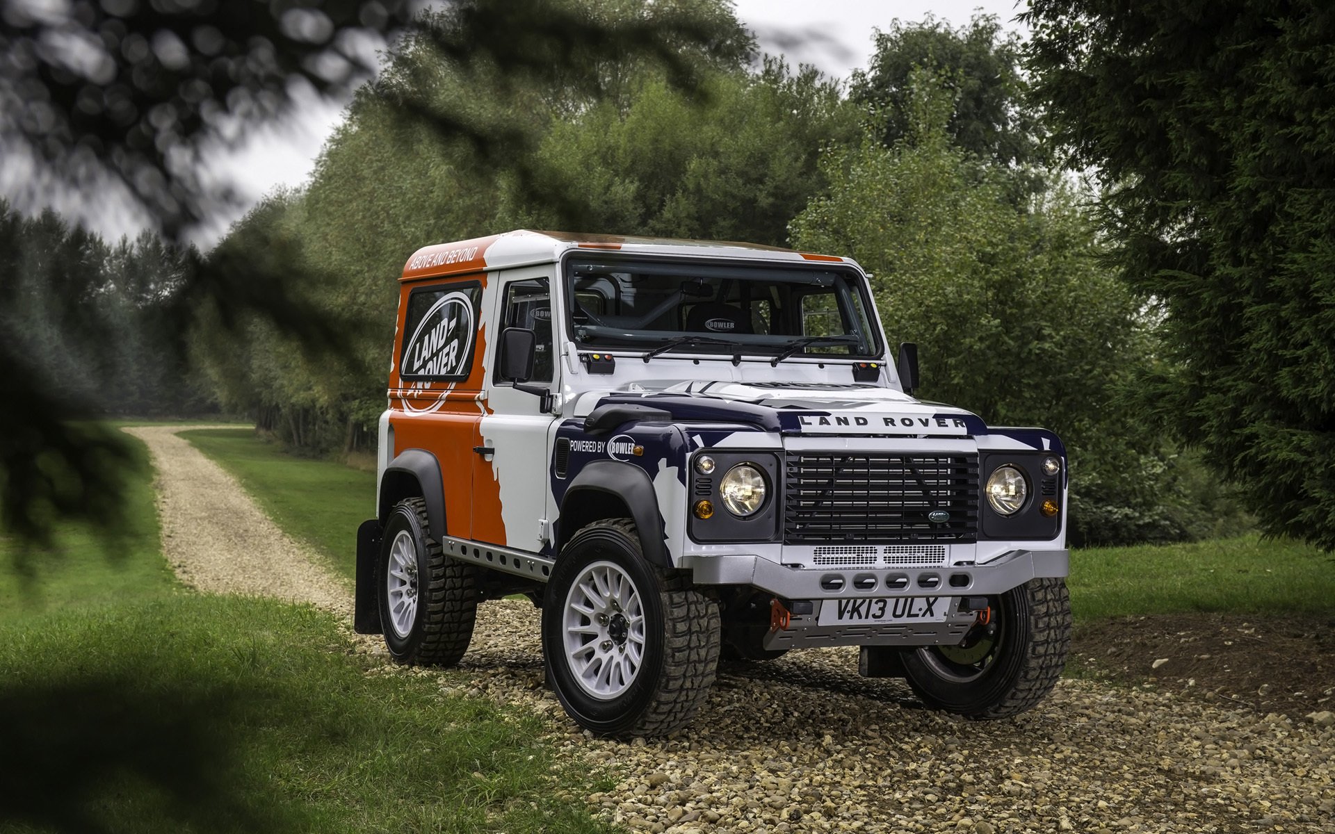 melonik land rover obrońca wyzwanie land rover defender przód tło