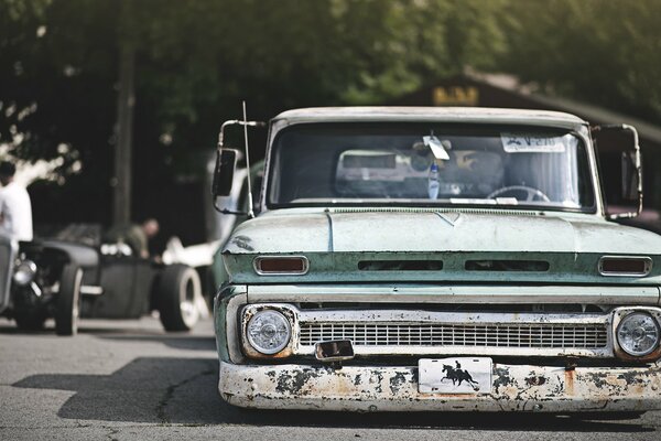 An old understated Chevrolet pickup truck