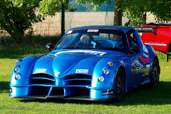 Auto da corsa originale in blu