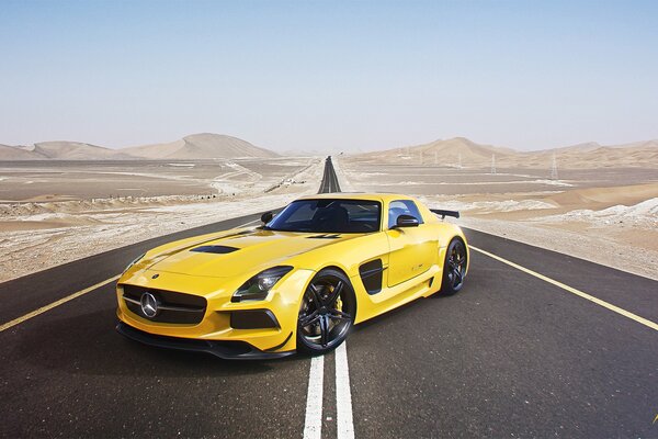 Sur les routes du désert, la mer jaune