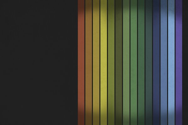 Lines with rainbow colors on a black background