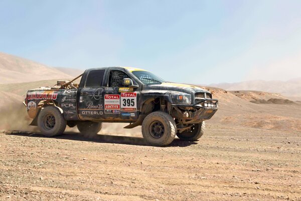 Dodge ram SUV in the desert