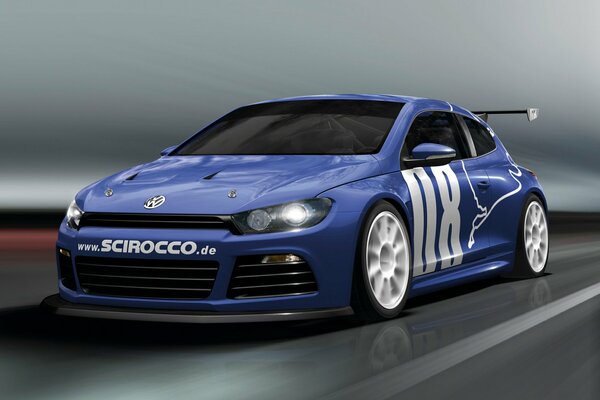 Volkswagen scirocco in movimento