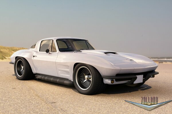 Chevrolet Corvette coupe 66 white