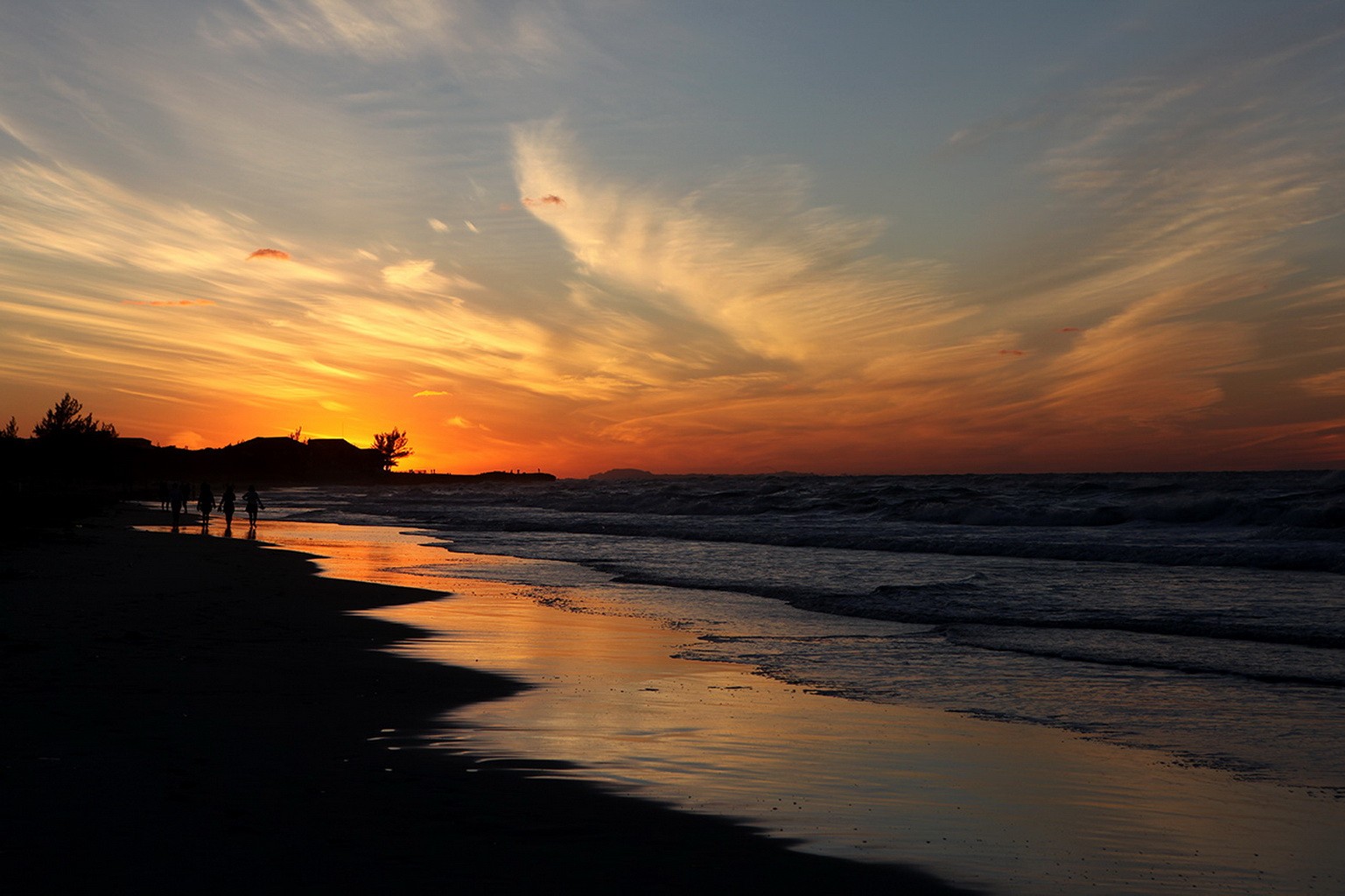 coucher de soleil varadero soir mer marée