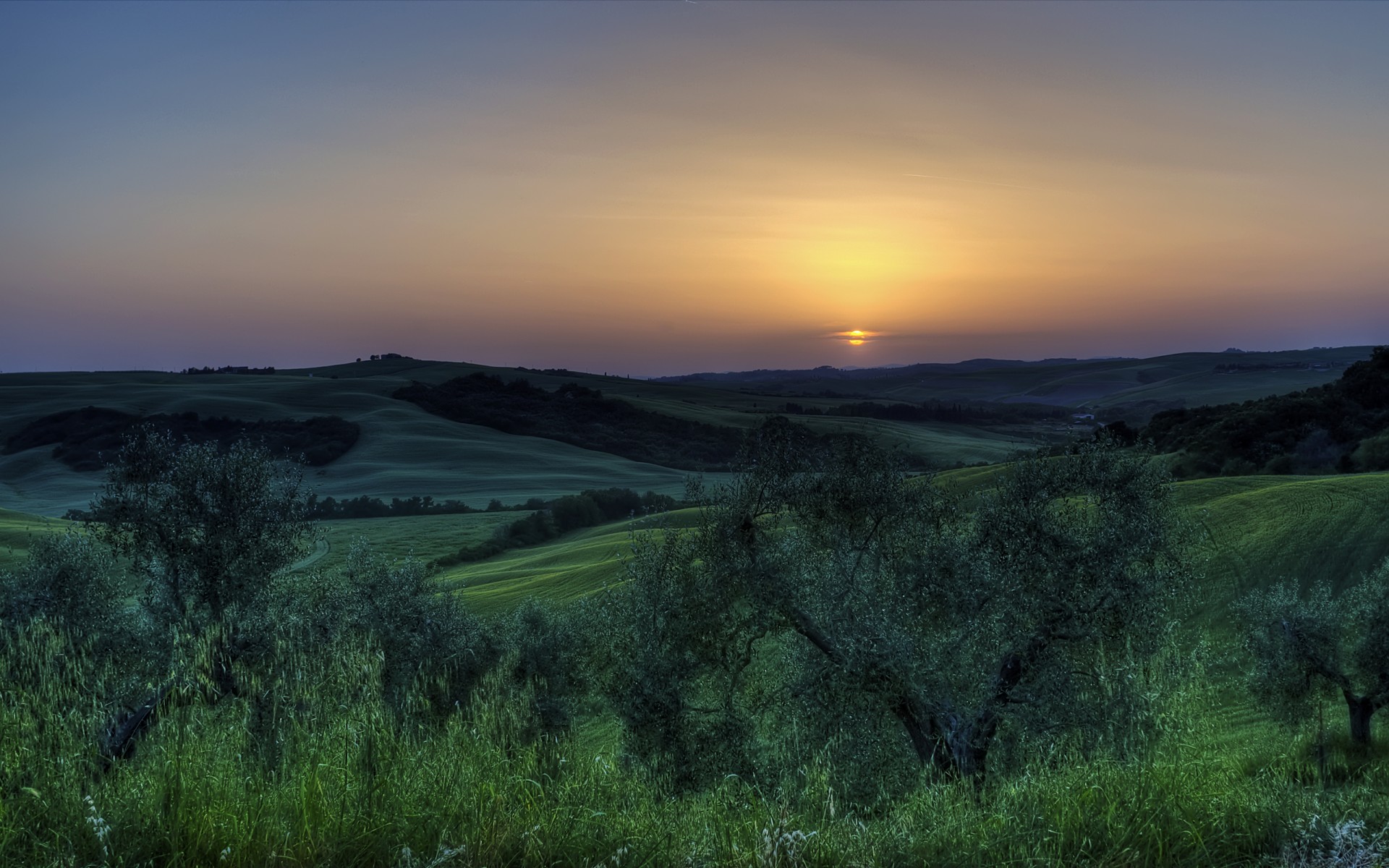 italien sonnenuntergang sonne bäume