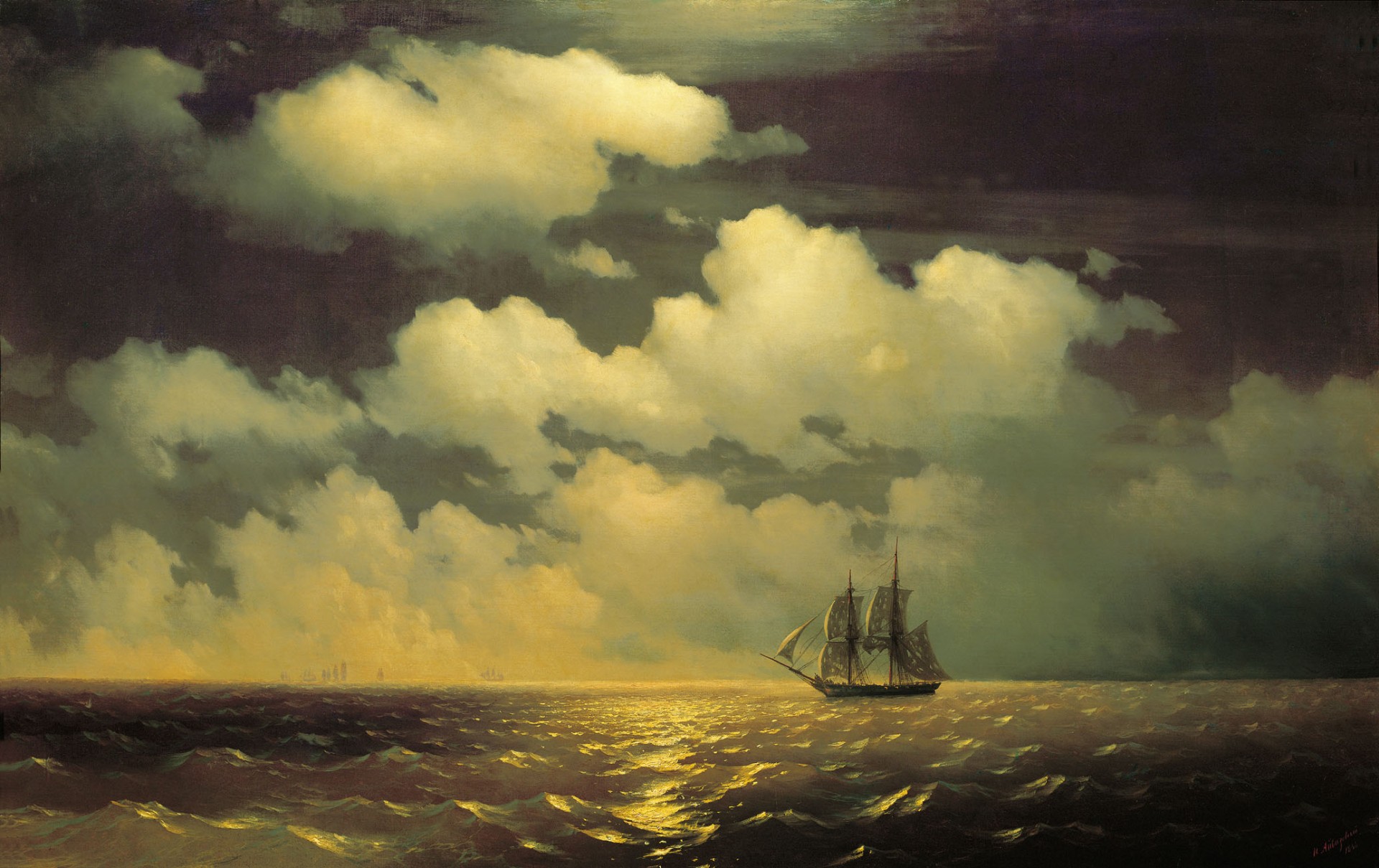 aivazovsky bergantín mercurio pintura