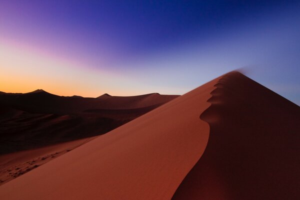 Dunes de sable dans le désert de Namibie