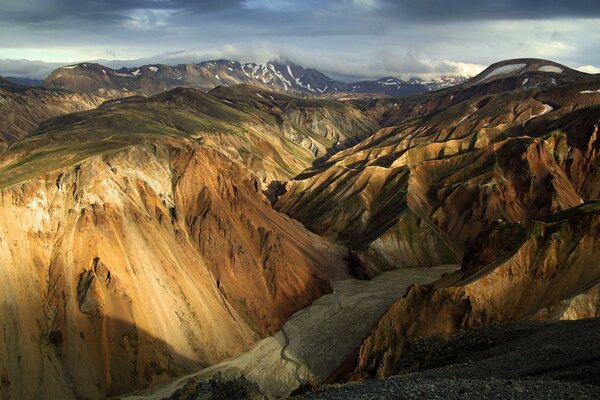 Mountain ranges from a bird s-eye view