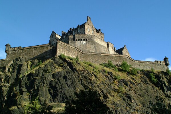 An ancient fortress built on a rock