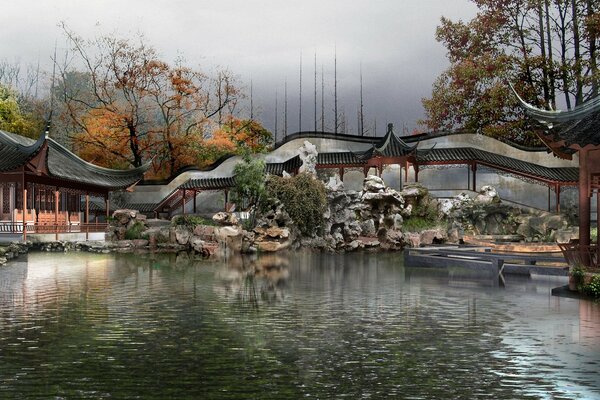 Peaceful quiet in a Chinese village