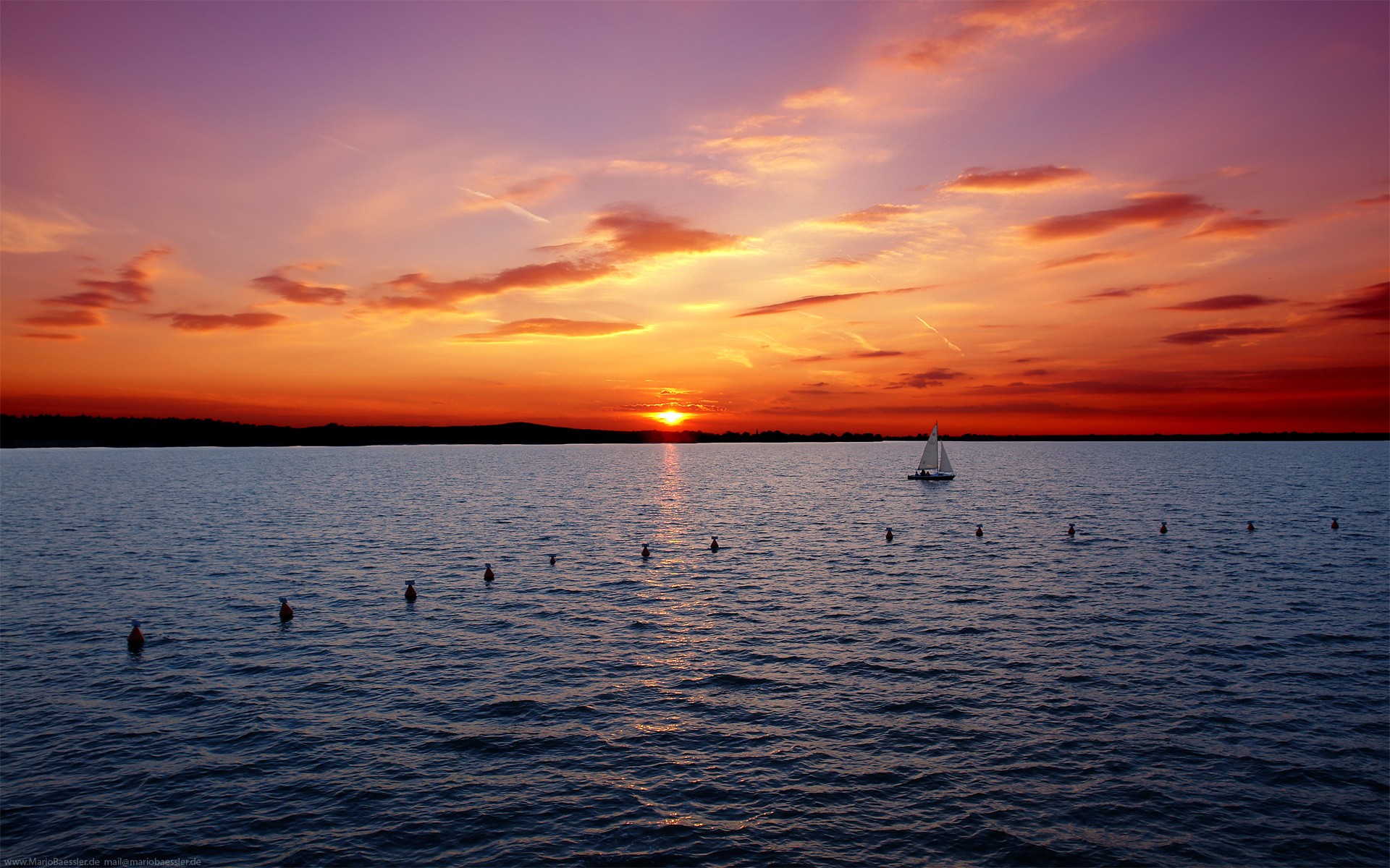 sonnenuntergang yacht meer