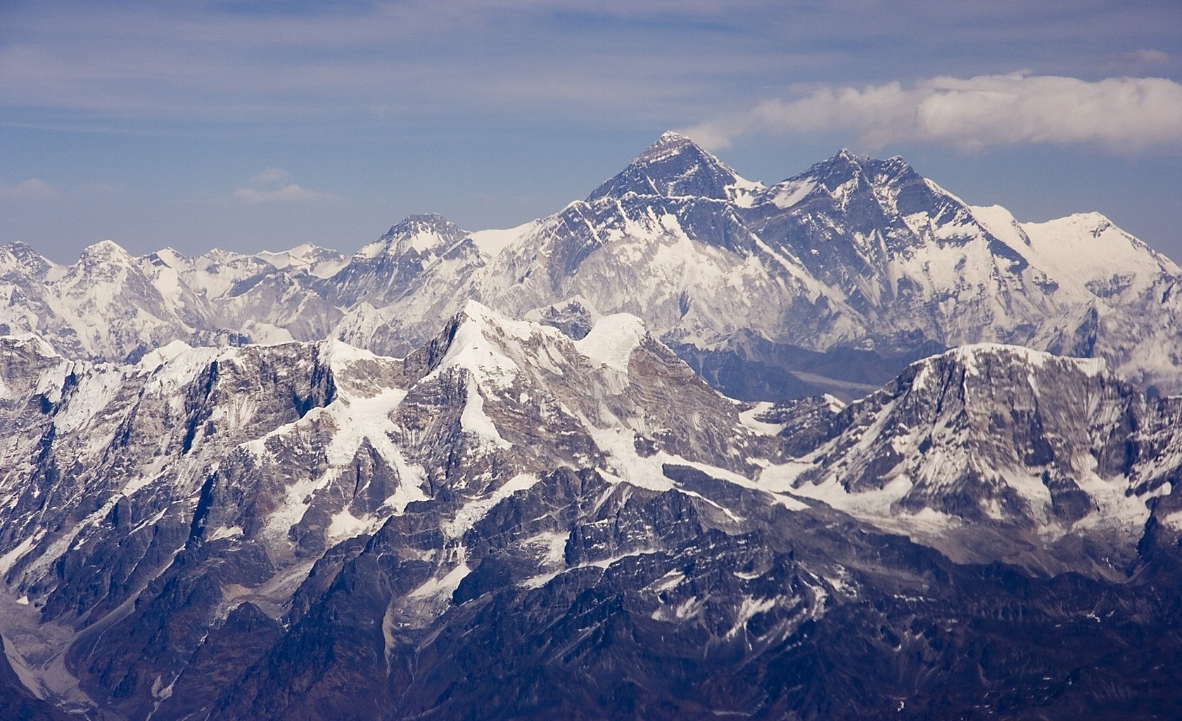 mountain snow sky