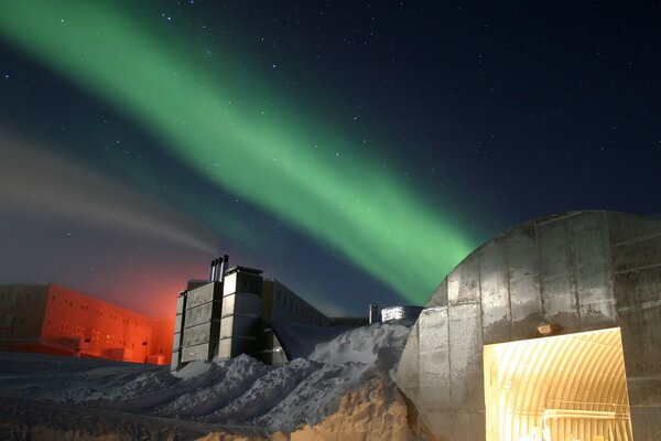 Aurora boreal en el Polo