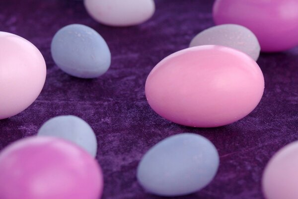 Photos of colorful eggs for the Easter holiday