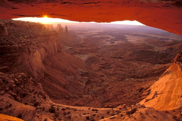 Dawn on the sandy mountains